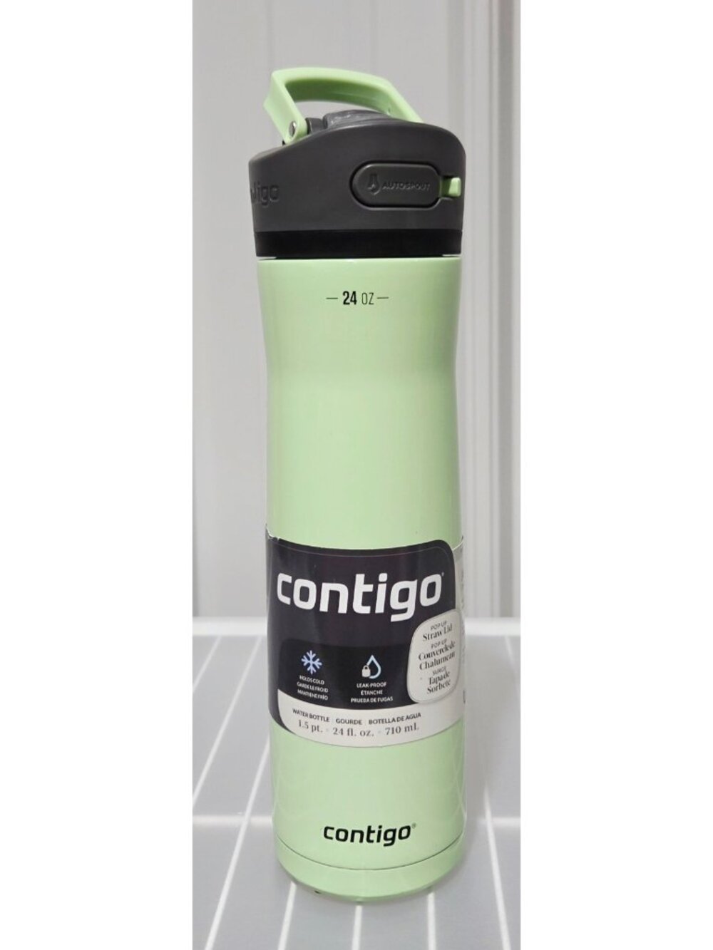 Contigo Ashland 2.0 AutoSpout Chill Stainless Steel Water Bottle 24oz Cucumber